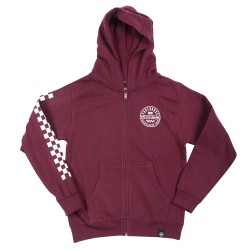 FASTHOUSE YOUTH STATEMENT ZIP UP HOODIE: MAROON YL