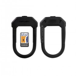 HIPLOK DX D LOCK 14MM X 15 X 8.5CM HARDENED STEEL (DIAMOND SOLD SECURE): BLACK 14MM X 15 X 8.5CM