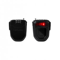 HIPLOK FLX WEARABLE RETRACTABLE COMBINATION LOCK WITH INTEGRATED REAR LIGHT: BLACK 100CM HIPLOK FLX WEARABLE RETRACTABLE COMBINATION LOCK WITH INTEGRATED REAR LIGHT: BLACK 100CM