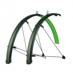 SKS Bluemels Stingray 28 Mudguard Set: MATT BLACK/LIME GREEN 28" 45MM SKS Bluemels Stingray 28 Mudguard Set: MATT BLACK/LIME GREEN 28" 45MM