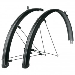 SKS Bluemels Stripes 28" Mudguard: BLACK/GREY 45MM SKS Bluemels Stripes 28" Mudguard: BLACK/GREY 45MM