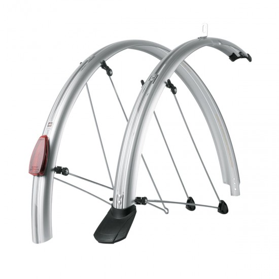 SKS Chromoplastics Mudguard Set 26 P55: SILVER 26" 55MM