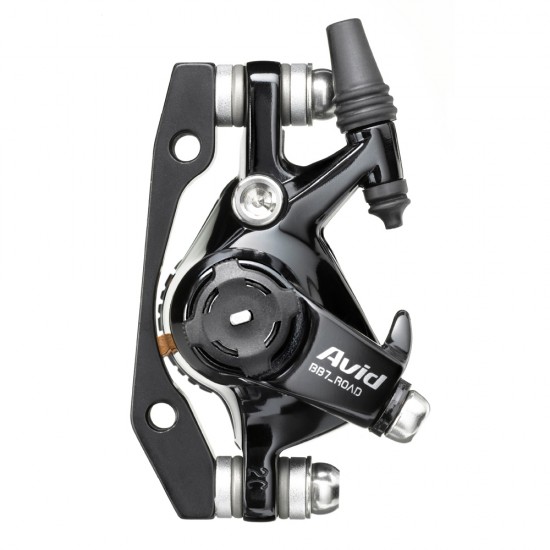Avid BB7 - Road - S - Black Ano - 160mm HS1 Rotor (Front or Rear-Includes 10 Brackets Stainless CPS & Rotor Bolts): BLACK 160MM