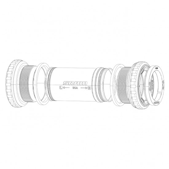 SRAM Bottom Bracket Spacer Kit Dub Mtb Wide (Qty 4 - Sizes 1x5.0mm, 1x7.5mm And 2x3.0mm): SRAM Bottom Bracket Spacer Kit Dub Mtb Wide (Qty 4 - Sizes 1x5.0mm, 1x7.5mm And 2x3.0mm):