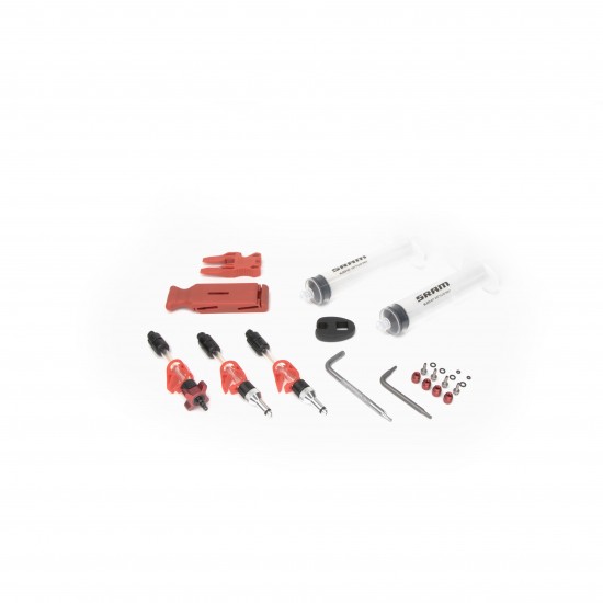 SRAM Standard Dot Brake Bleed Kit (2 Syringes/Fittings, Bleed Blocks, Torx Tool, Crowfoot, Bleeding Edge Fitting) V2 - X0/ Xx/ Guide/Level/Code/Hydroroad/G2:
