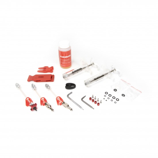 SRAM Pro Dot Brake Bleed Kit (2 Syringes/Fittings, Bleed Blocks, Torx Tool, Crowfoot, Bleeding Edge Fitting, Dot 5.1Hydraulic Fluid) V2 - X0/ Xx/ Guide/Level/Code/Hydroroad/G2: