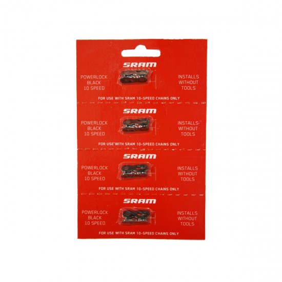 SRAM Powerlock Black 10 Speed (4pcs):  10 SPEED