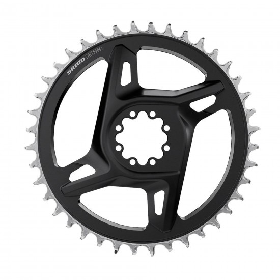 SRAM Chain Ring Road DM X-Sync (Red E1) Including 8 Chainring Bolts: BLACK/SILVER 38T