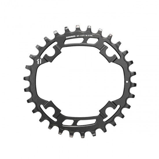 SRAM Chain Ring X-SYNC 1x11 STEEL 30T 94BCD Steel 3.5mm Black: BLACK 11SPD 30T