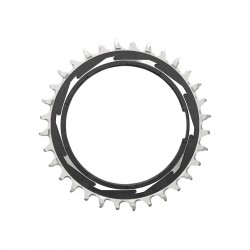 SRAM Chain Ring T-TYPE  Powermeter Threaded 3mm Offset Eagle (including pin thread backup and screw) XXSL D1 2023: BLACK/SILVER 36T