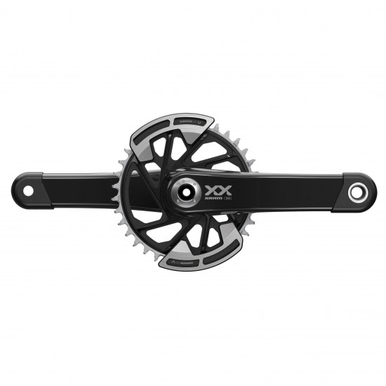 SRAM Crankset XX Eagle Q174 55mm Chainline Dub MTB Wide Black 2-Guards 32T T-Type (BB Not Included) 2023: BLACK 165MM