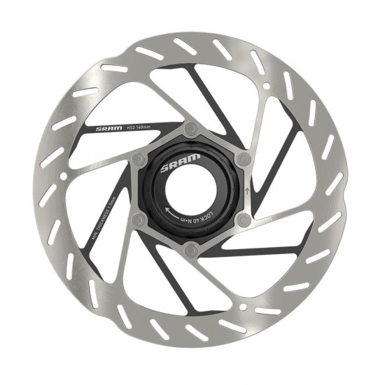 SRAM Rotor - HS2 Center Lock (Includes Lockring) Rounded:  160MM