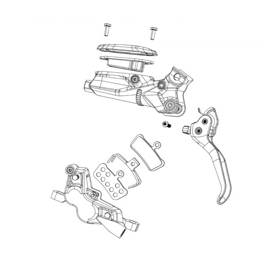 SRAM Spare - SRAM Disc Brake Lever Blade Kit - Aluminum Black V2 (Includes Blade, Pin, Reach Knob, Cam, Pushrod, Spring) - Guide Rsc/Code Rsc: BLACK