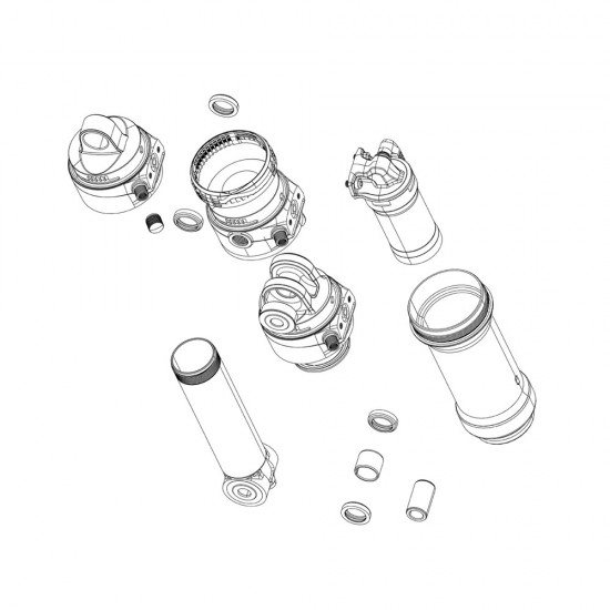RockShox Rear Shock Air Piston/Sealhead Assembly - (Includes Seals, Bleed Valve, Screw) - Deluxe A1-B2 (2017-2022):