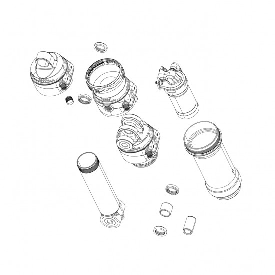Rockshox - Rear Shock Tune Assembly (Includes Shims For Compression Tune Configurations) - Super Deluxe Coil B1, (2023+):