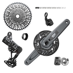 SRAM GX T-Type Eagle E-MTB Brose Transmission AXS Groupset (RD W/Battery/Charger/Cord, EC Pod, FC GX Brose 1010 160 W/Cap, CR T-Type 36T, Clip-On Guard, CN 126L, CS XS-1275 10-52T):  160MM SRAM GX T-Type Eagle E-MTB Brose Transmission AXS Groupset (RD W/Battery/Charger/Cord, EC Pod, FC GX Brose 1010 160 W/Cap, CR T-Type 36T, Clip-On Guard, CN 126L, CS XS-1275 10-52T):  160MM