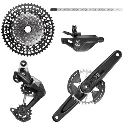 SRAM Eagle 90 DUB Groupset (Rear Der, Trigger Shifter w Clamp, Crankset DUB MTB Wide w DM 32t T-TYPE Chainring w/2 guards, GX T-Type chain 126l, CS XS-1275 BLK 10-52t):  165MM