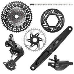 SRAM Eagle 90 Groupset EMTB BOSCH (RD, Single Click Trigger wClamp, FC Eagle 90 wCap, CR T-Type 36T, Clip-on Guard, GX T-Type chain 126l, CS XS-1275 BLK 10-52t):  160MM