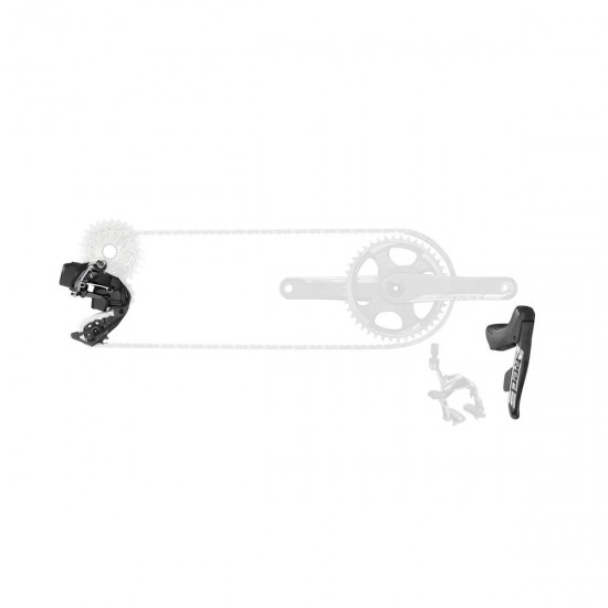 SRAM Red eTap AXS 1X D1 Electronic Rim Brake Groupset (Shifters, Rear Der and battery, Charger and cord, and Quick Start Guide): BLACK