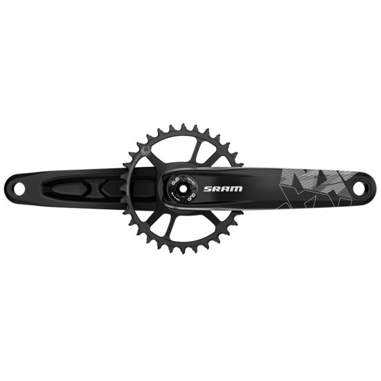 SRAM Crank NX Eagle Fat Bike 4" DUB 12s w Direct Mount 30t X-SYNC 2 Steel Chainring Black (DUB Cups/Bearings Not Included): BLACK 165MM