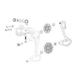 SRAM Rear Derailleur Bolt And Screw Kit GX Eagle AXS Includes B-Bolt/Washer And Limit Screws: BLACK SRAM Rear Derailleur Bolt And Screw Kit GX Eagle AXS Includes B-Bolt/Washer And Limit Screws: BLACK