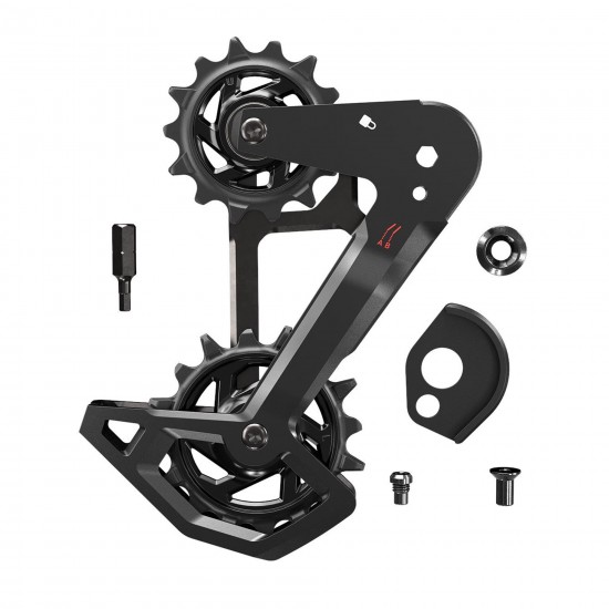 SRAM Rear Derailleur Cage Kit Aluminum T-Type Eagle AXS Without Damper (Replacement Outer And Inner Cages, Bit Driver Hex3, Including Pulleys): SRAM Rear Derailleur Cage Kit Aluminum T-Type Eagle AXS Without Damper (Replacement Outer And Inner Cages, Bit Driver Hex3, Including Pulleys):