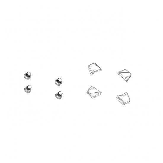 SRAM Spare - Chainring Bolt Kit 4x2 M8x4.75x8.75 Aluminum 94/107 BCD Black Qty 4: BLACK