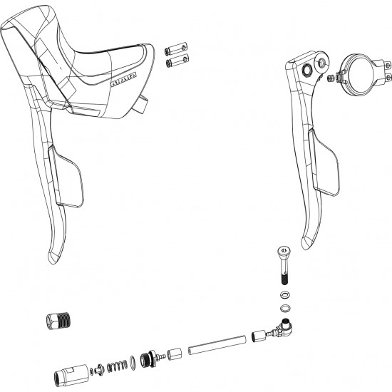 SRAM Spare - ED Exhange Kit Shifter And Brake Force Etap AXS Disc Left (Including Hood):