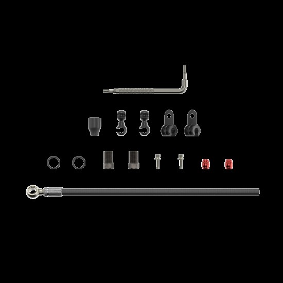 SRAM Spare - Disc Brake Hydraulic Hose Kit - Silver Banjo -2000mm (Inc. Banjo, Fittings) - Xx,Juicy5/7/,Guide R/Rs/Rsc/Ult (B1),Guide T(A1),G2 Rsc/Ult, Mavenult/Slv(A1): BLACK 2000MM