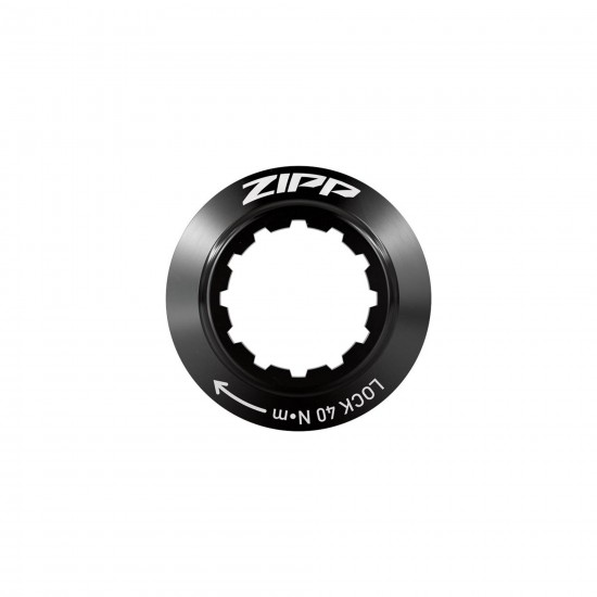 Zipp Lockring Centerlock Rotor - 12 Notch Internal Spline: BLACK SRAM LOGO 23MM