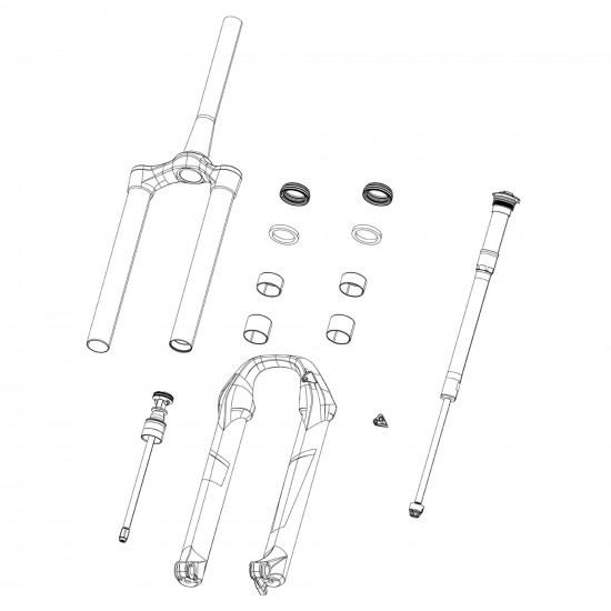 Rockshox Spare - Fork CSU - Debonair 27.5/29B 44 Off-Set - 69OD - 1.8 Taper (No Gradients) - Lyrik C3+/Yari B3+ (2020+): DIFFUSION BLACK