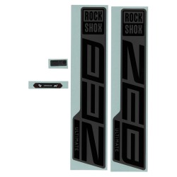 Rockshox Fork Decal Kit - Zeb Ultimate 27/29 (2021): GLOSS BLACK/MATTE GREY