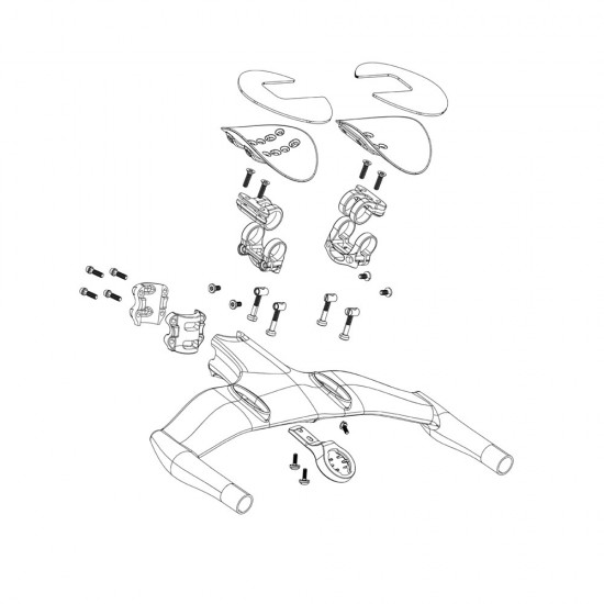 Zipp Spare - Handlebar Vuka Clip B1 Pad Kit: BLACK