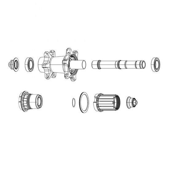Zipp Axle - Rear - Super9 B1 (including wave spring):