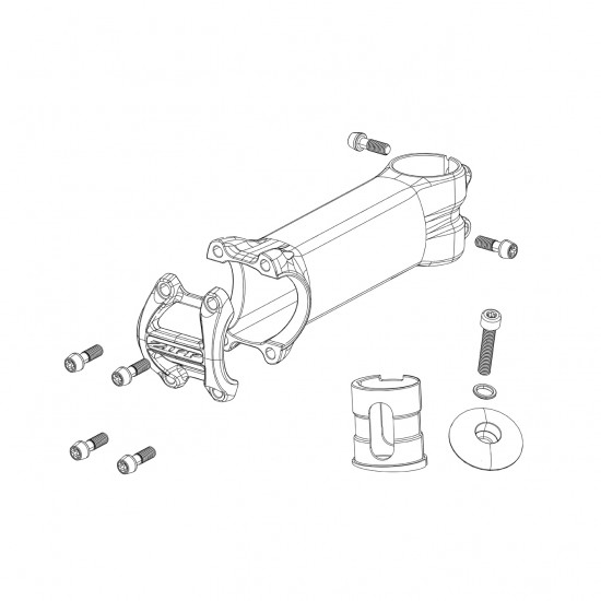 Zipp Spare - Combo Mount For Action Camera And Frontlight For Zipp Quickview Integrated Road Computer Mount (Including Bolts):