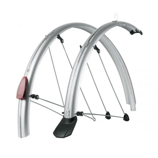 SKS Chromoplastics Mudguard Set 26 P55: SILVER 26" 55MM