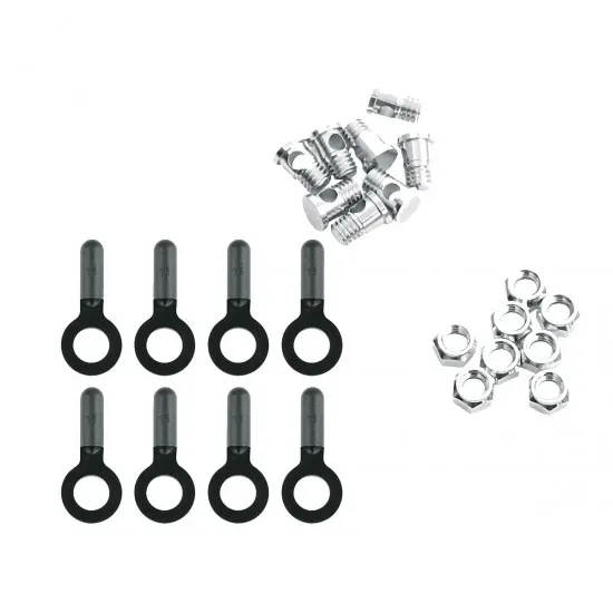 SKS 8x Bolts,Nuts & Endcaps for Chromoplastics/Longboard/Bluemels: