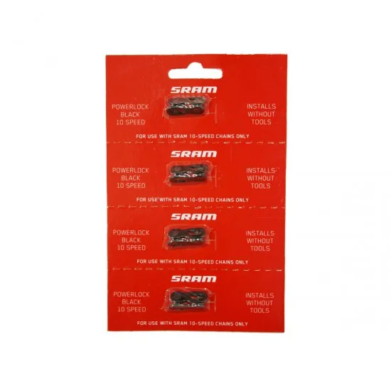 SRAM Powerlock Black 10 Speed (4pcs):  10 SPEED