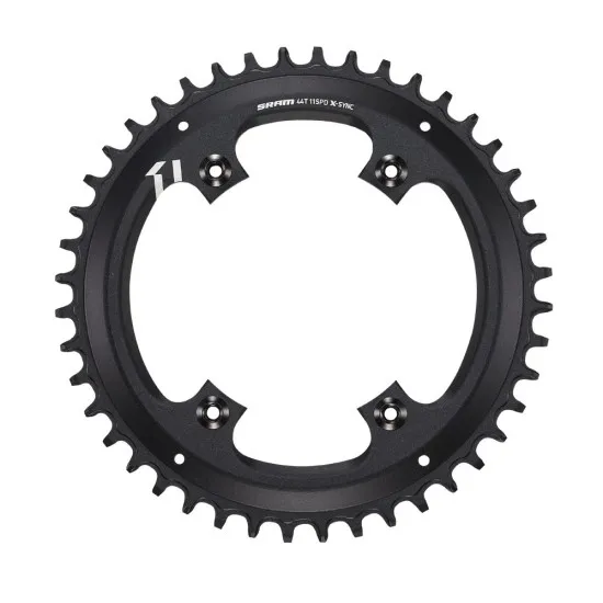 SRAM Chain Ring X-Sync 44T 11 Speed Apex1 Asymmetric 110BCD Alumblack BB30 Or Gxp:  11 SPD 44T