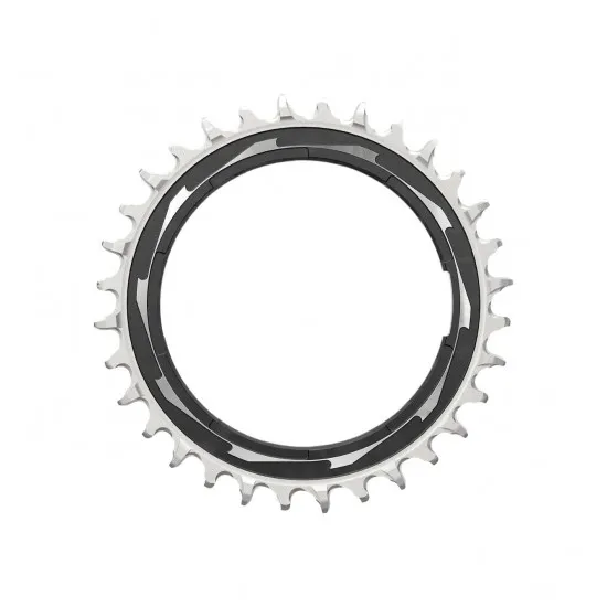 SRAM Chain Ring T-TYPE Powermeter Threaded 0mm Offset Eagle (including pin thread backup and screw) XXSL D1 2023: BLACK/SILVER 36T