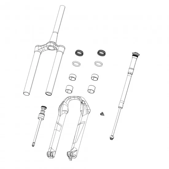 RockShox Fork Damper Assembly - Charger Raceday 2 Fa (Includes Right Side Internals, Control Module Sold Separately) - Sid SL Flight Attendant D1 (2023+):