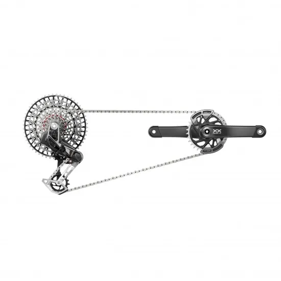 SRAM XX T-Type Eagle Transmission AXS Groupset (RD W/Battery/Charger/Cord, EC Pod Ult, FC XX Q174 55mm Chainline Dub MTB Wide W/DM 32T CR W/2 Guards, CN 126L, CS XS-1297 10-52T) 2023:  165MM