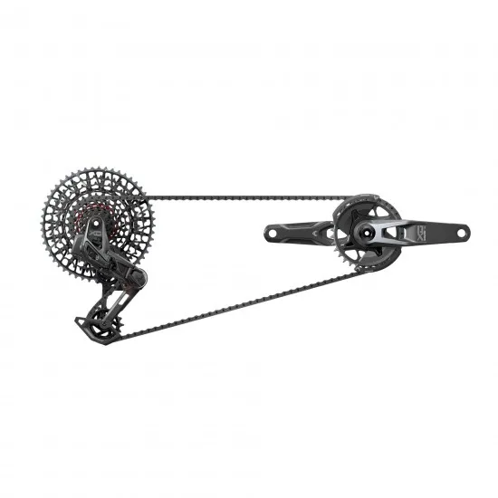 SRAM X0 T-Type Eagle Transmission AXS Groupset (Rd W/Battery/Charger/Cord, Ec Pod Ult, Fc X0 Q174 55mm Chainline DUB MTB Wide DM 32T CR W/2 Guards, Cn 126L, Cs Xs-1295 10-52T) V2:  165MM