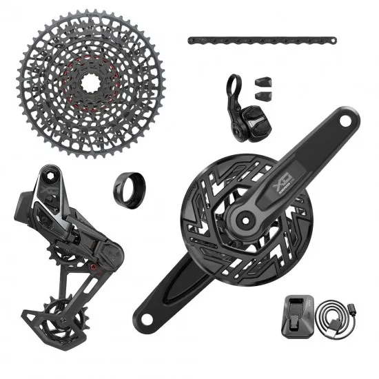 SRAM X0 T-Type Eagle E-MTB Brose Transmission AXS Groupset (RD w/Battery/Charger/Cord, EC POD Ult, FC X0 Brose 1010 160 w/cap, CR T-Type 36T,Clip-on Guard, CN 126l, CS XS-1295 10-52t) 2023:  36T