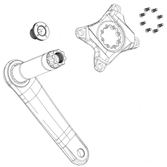 SRAM Pedal Assist T-Type Chainring Clip On Guard Unisize 38T/36T/34T 2023:  38T/36T/34T
