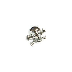Oxford Valve Caps ''Skull'' Pair - Silver
