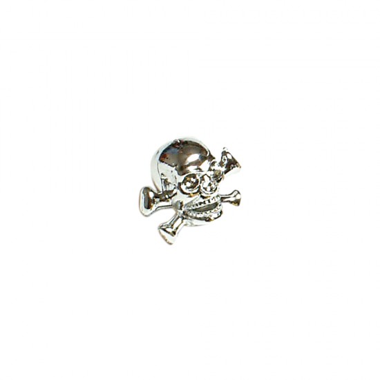 Oxford Valve Caps ''Skull'' Pair - Silver