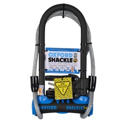 Oxford Shackle 14 Duo U-Lock 320mm x 177mm Blue