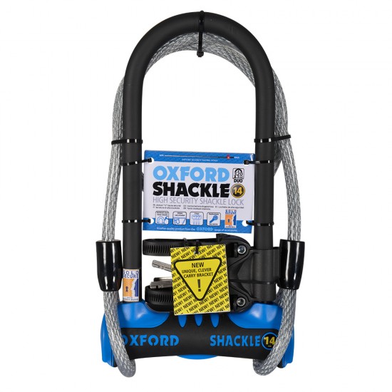 Oxford Shackle 14 Duo U-Lock 320mm x 177mm Blue Oxford Shackle 14 Duo U-Lock 320mm x 177mm Blue