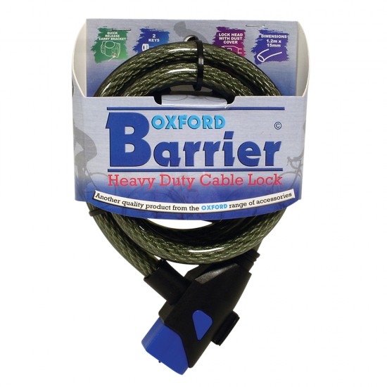 Oxford Barrier Cycle Cable 15mmx1.2m Oxford Barrier Cycle Cable 15mmx1.2m